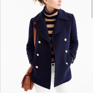 J. CREW Majesty Peacoat Pea Coat Jacket Coat Navy
